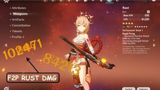 F2P Yoimiya Rust dmg showcase