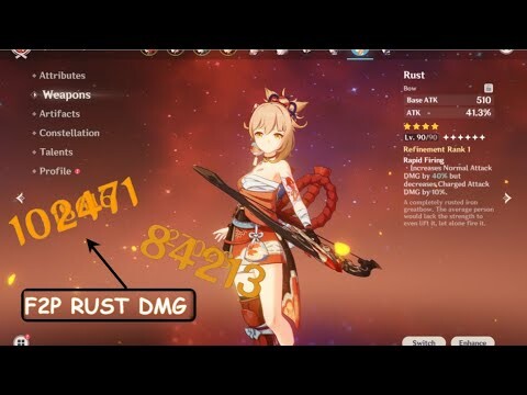F2P Yoimiya Rust dmg showcase