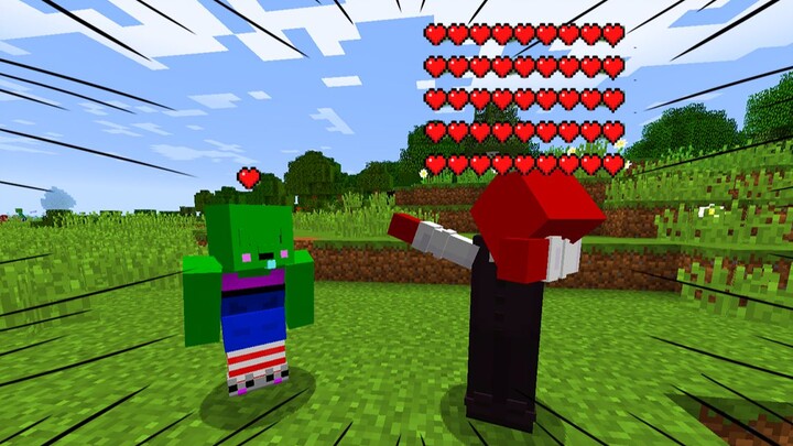 Minecraft—but your health has become random! You start the game with just one heart?