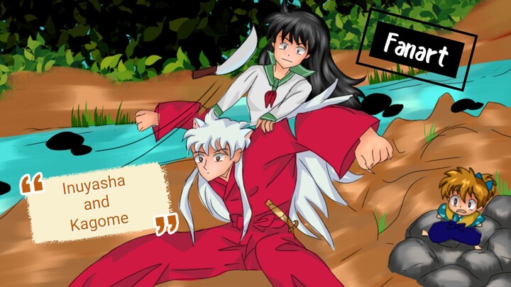 Fanart | Woww Hati-hati Inuyasha & Kagome !!