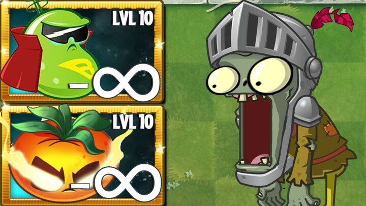 Every plant is infinitely upgraded! Facing 50 Knight Zombies – Who Will Win? – PvZ 2