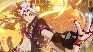 Genshin Impact- Itto c0 whiteblind R3 Vs Magukenki -abyss sprial 2.3 -itto c0 bạch ảnh r3