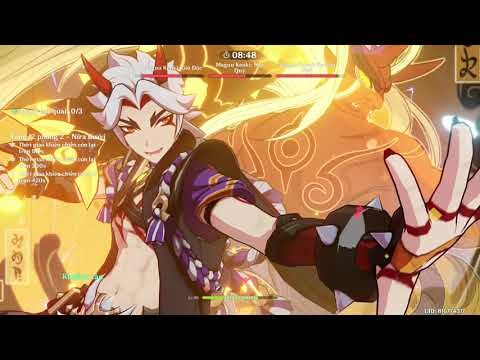 Genshin Impact- Itto c0 whiteblind R3 Vs Magukenki -abyss sprial 2.3 -itto c0 bạch ảnh r3