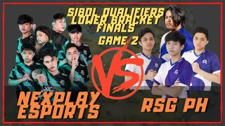 NEXPLAY EVOS VS RSG PH | GAME 2 | SIBOL LOWER BRACKET FINALS