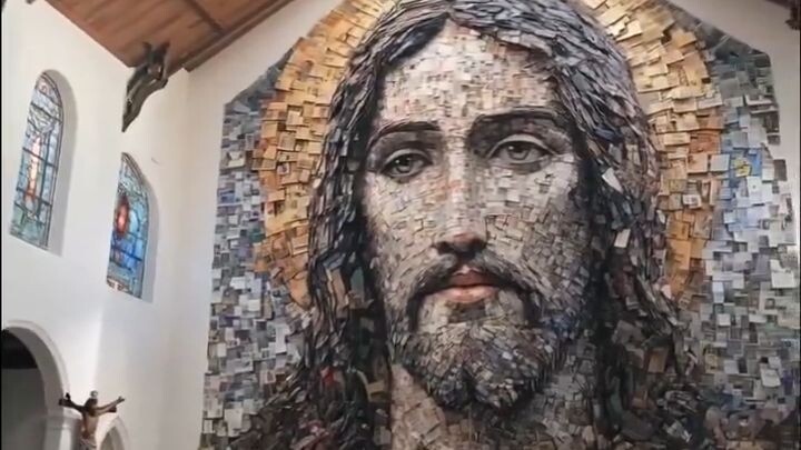 mural de igreja de Jesus