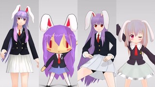 [The evolution of character models in Touhou MMD] Lingxian, Utanhuain, Inaba (2009~2024)