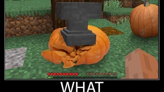 Minecraft รออะไร meme part 36 minecraft ที่เหมือนจริง ฟักทอง