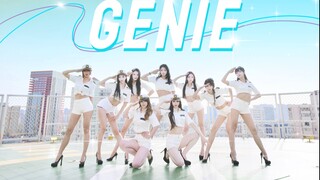为了还原Genie打歌现场把SM顶楼的停机坪搬到上海了！中国第一组少女时代Genie神级停机坪打歌1:1还原现场 绝美一镜到底先导片【魔都特嗲×PPX行星团】