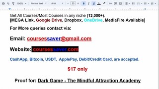 Dark Game - The Mindful Attraction Academy