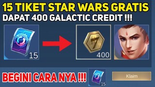 CARA DAPAT SKIN EPIC LIMITED GRATIS BEBAS PILIH DAN 400 GALACTIC CREDIT DI EVENT STAR WARS MLBB