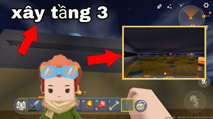 Sinh tồn Mini World Tập 7: Tôi đã cực khổ xây thêm một tầng nữa cho căn nhà nông