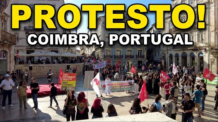 Protesto em Coimbra: A Luta Contra o Custo de Vida em Portugal