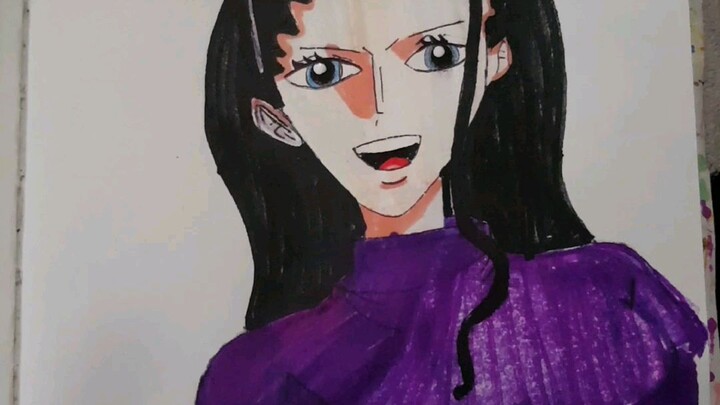 Draw with me: Nico Robin One piece fanart.