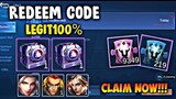 NEW REDEMPTION CODE FRAGMENTS WORK100% • CLAIM NOW! 🔥 • Mobile Legends 2020