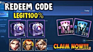 NEW REDEMPTION CODE FRAGMENTS WORK100% • CLAIM NOW! 🔥 • Mobile Legends 2020