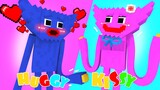 Monster School : Boy Huggy Wuggy and Girl Kissy Missy - Love Story - Minecraft Animation