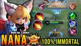 100% IMMORTAL!! Nana MVP Gameplay - Build Top 1 Global Nana ~ MLBB