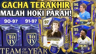 GACHA BRUTAL TERAKHIR FULL WANGI! HOKI BANGET DAPET 95 96 OVR TINGGI EVENT TOTY FC MOBILE YUAHPLAY!