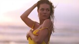 Swimsuit Model Hailey Rayk Playing Around the Beach