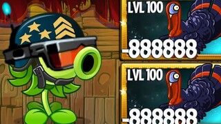 PvZ 2 - 40 tanaman memiliki kekuatan yang sama dengan kalkun zombie dengan 4,5 juta hp