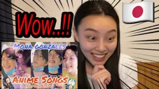 Japanese reacts to Mona Gonzales singing anime songs (PART 1)