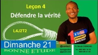 Leçon 4. Dimanche 21  Avril 2024 :Jour 2.“ Persécutés mais triomphants ”.