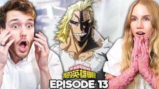 ALL MIGHT’S BLUFF!! IN EACH OF OUR HEARTS! | My Hero Academia S1E13 REACTION