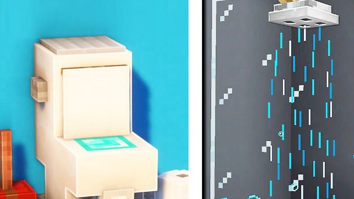 Minecraft: Đưa Redstone vào kiến trúc! Hướng dẫn bạn xây một phòng tắm Redstone chân thực