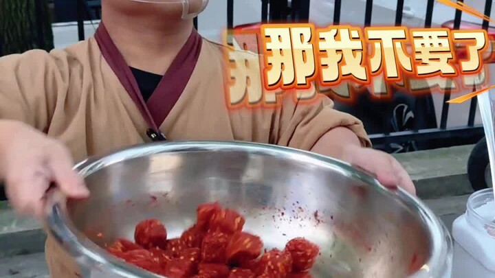 The big brother doesn’t want the mixed tofu anymore.