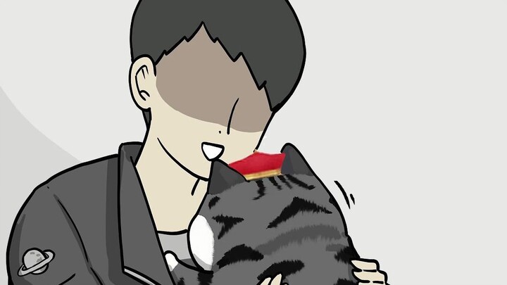 Kucing masuk ke dalam jaket bulu angsa, aku sampai ngakak...