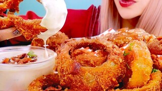 CrunchyASMR | chewing | Onion rings