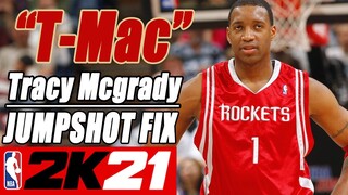 Prime Tracy Mcgrady Jumpshot Fix NBA2K21 with Side-by-Side Comparison