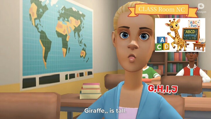 Welcome back to NC CLASS ROOM! 📚✨Today we will learn G, H, I, J with our cute teacher!