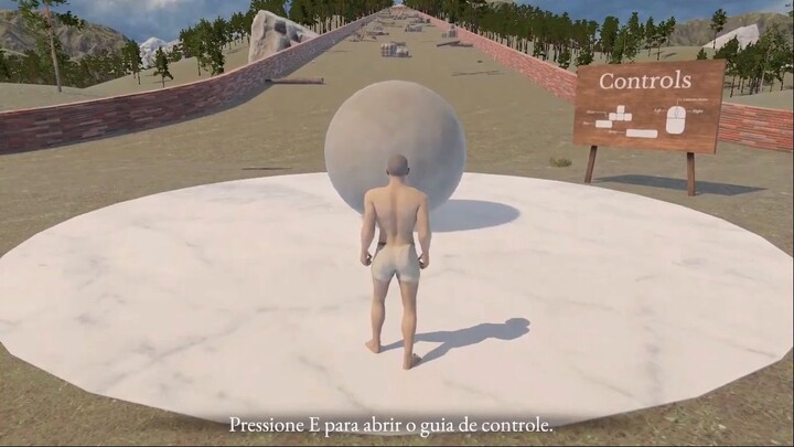 Inicio de gameplay Empurrando a pedra.
