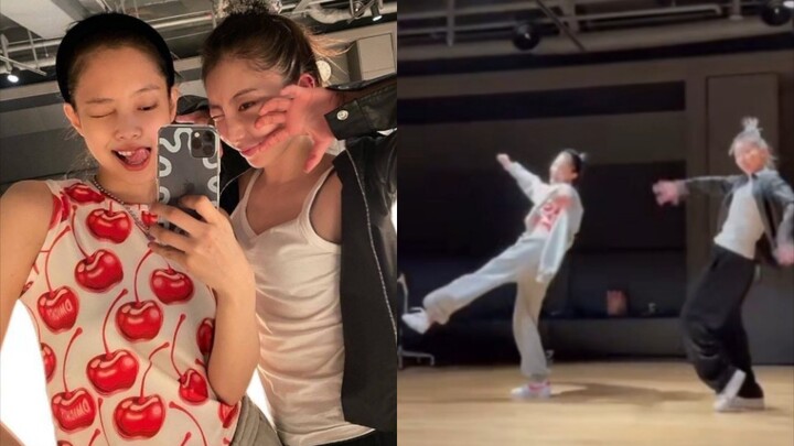 JENNIE’s “Peaches” choreography practice video from the rehearsal room—she didn’t upload it to YouTu