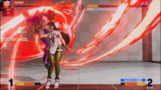 KOF15　チャンピオン　ルオン　吹き飛ばしから8Hit6割コンボ　15Hitオメガレーザーコンボも上手すぎる