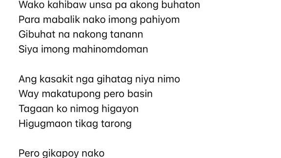 Siya ang kaagahapon mo