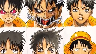 วาดลูฟี่ในสไตล์อนิเมะ 20 แบบ! จะเป็นยังไงนะ?