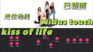 【扒舞必备】KISSOFLIFE- Midas touch 走位动线【已镜面】