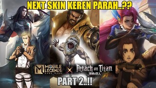 APAKAH PART 2..?? JAW TITAN x ROGER & SKIN LAINNYA..!! | MLBB × Attack On Titan Collab Skins