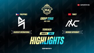 Blacklist International vs Incendio Supremacy HIGHLIGHTS M4 World Championship | Tiebreaker