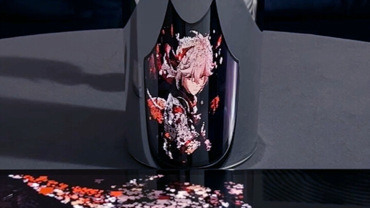 Challenge: Drawing Kazuha entirely with 10,000 leaves