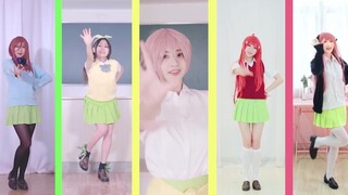 The Quintessential Quintuplets op live-action mashup [Puff Meow*Oval*Bo Meow*Peach Core*Hiss Little 