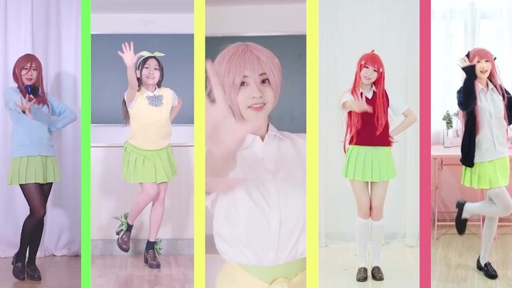 5-toubun no Hanayomeop live-action mashup [Puff Meow*Oval*Bo Meow*Peach Core*Hiss Little Meow]