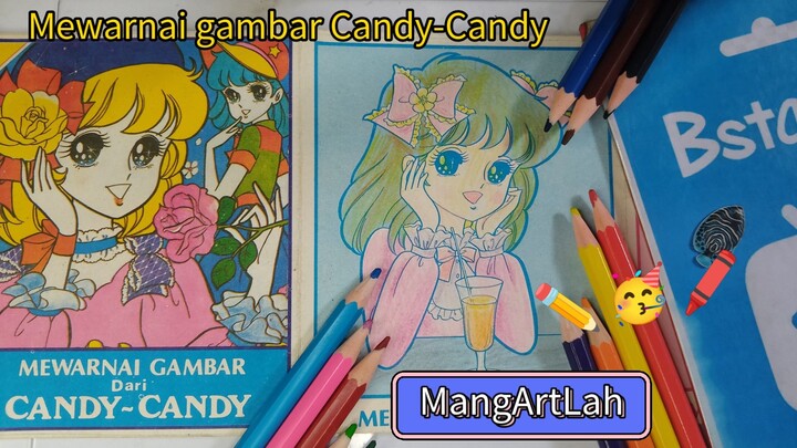 Mewarnai gambar Candy-Candy di lembar mewarnai jadul part 6