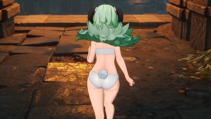 Woqu, in the otherworld you can strip characters down to nothing.