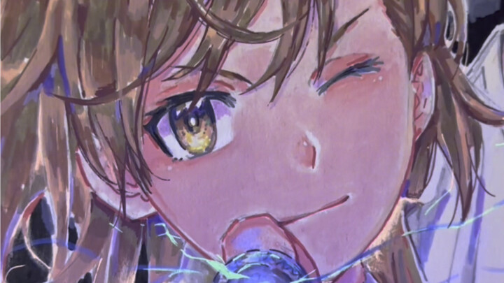 จะมีใครยังอ่านภาพวาดของ Misaka Mikoto ในปี 2024 บ้างไหม? (วาดด้วยมือด้วยปากกาอะครีลิค)