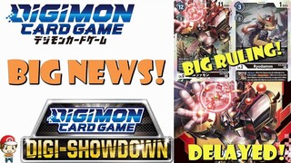 Big Digimon TCG News! BT9 Delay, New Ruling  Digi-Showdown 2 Coming! (Digimon TCG News)