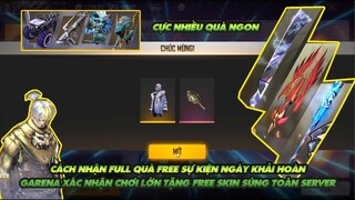 Free Fire| Cách nhận Full các phần quà Free sự kiện ngày khải hoàn - Garena chơi lớn tặng skin súng