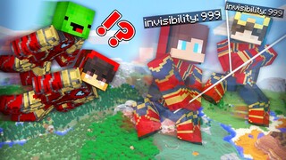 INVISIBILITY SPIDER MAN Speedruner VS IRON MAN Hunter  - in Minecraft Maizen JJ mikey (Nico & Cash)